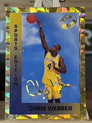 Chris Webber Sports Edition Gold Foil Top Guns Michigan