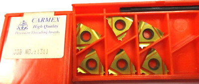 6 CARMEX Wendeplatten Gewinde 16 IR 1.75 ISO P25C Job No.: 1311 Neu D2291