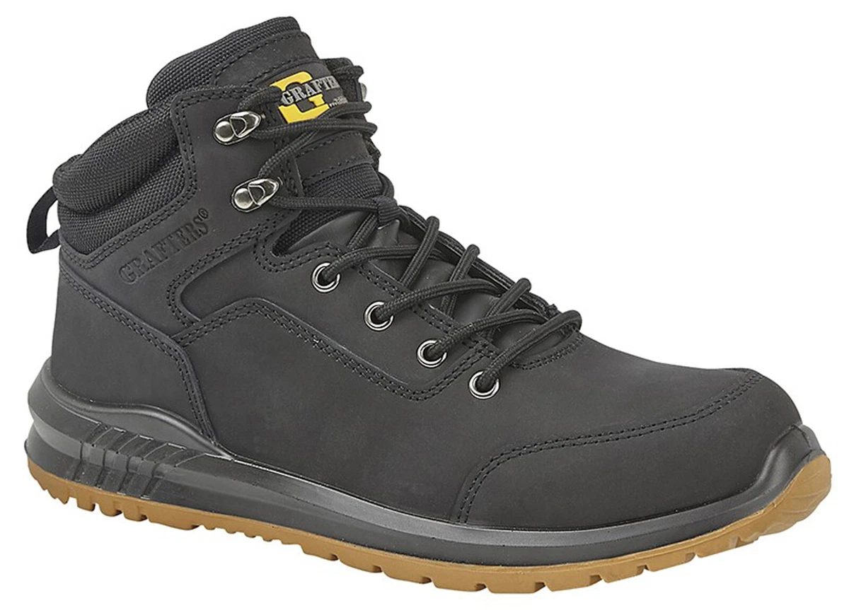 Mens Grafters Safety Boots M513 Steel Toe Cap Lace Up Nubuck Work Shoes UK3 13