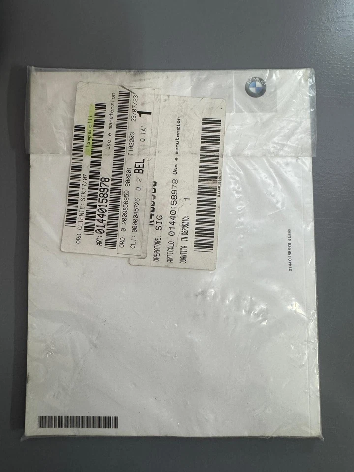 Manuale di Istruzioni Originale BMW 01440158978 Prima Serie E87 - Immagine 2 di 2