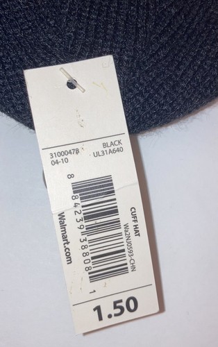 Boys Cuff Hat Lot Of 3 New NWT Walmart Brands Hats Black Gray Etc. One Size - Picture 5 of 11