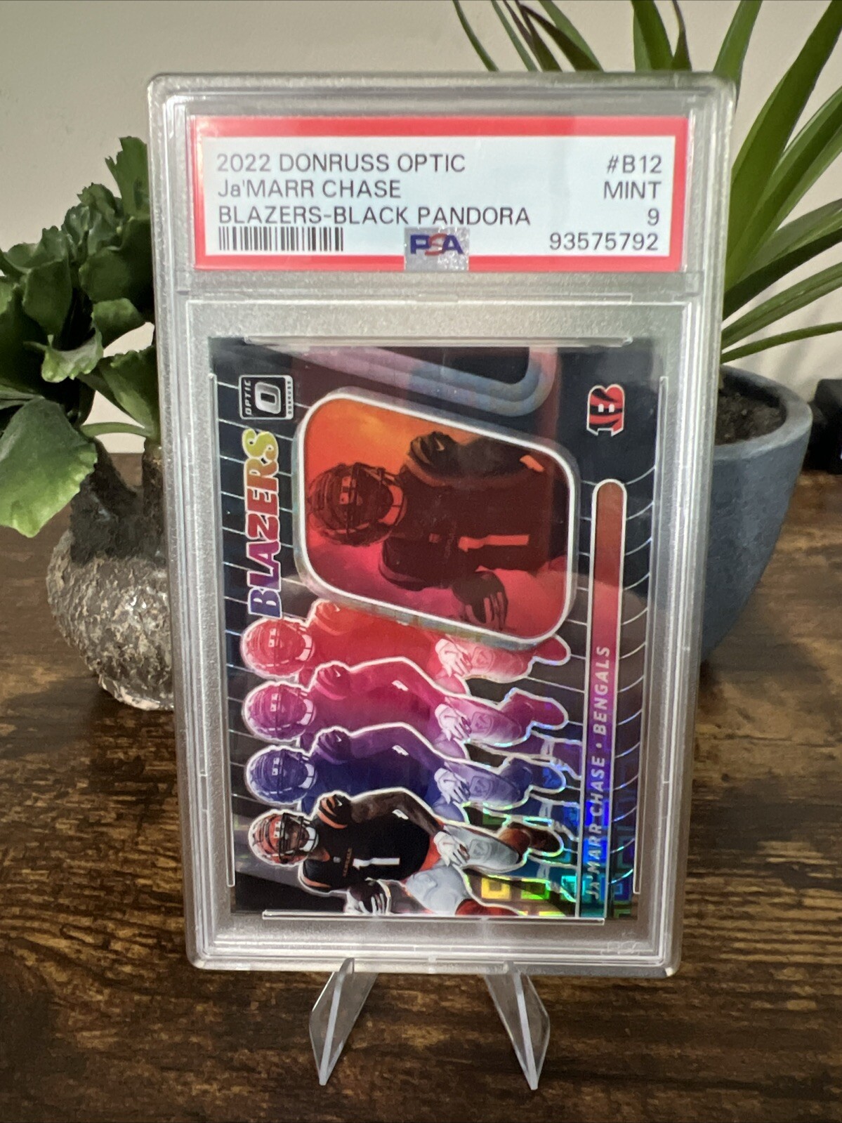 2022 Donruss Optic Ja’Marr Chase Black Pandora /25 Blazers #b-12