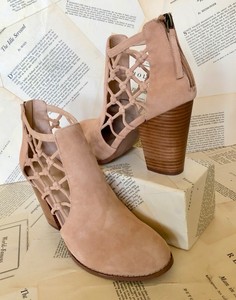 tan cut out boots