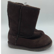 Girls Brown Faux Fur/Suede Boots Sz 10 Toddler Winter Warm Kohls Lil Rachel Kids