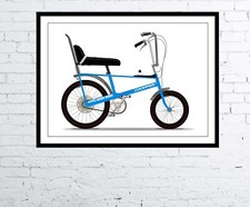 Raleigh Chopper Mk1 Pop Art Retro Drawing A4 Poster