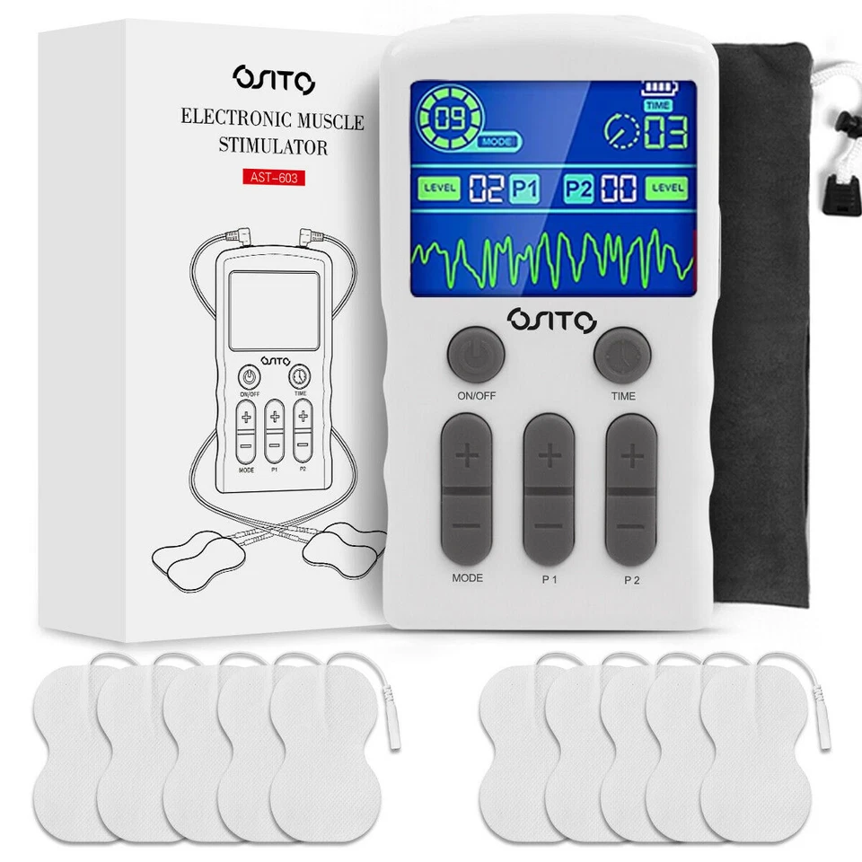 TENS Reizstromgerät Massage Stimulator EMS Trainingsgerät Elektro Exerciser Pad