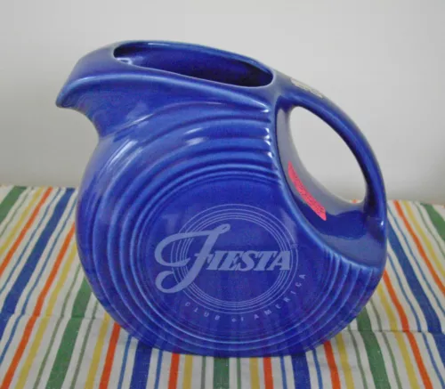 Fiesta SAPPHIRE BLUE Disc Pitcher Fiesta Club of America #10 of 12 Made ~ RARE ~
