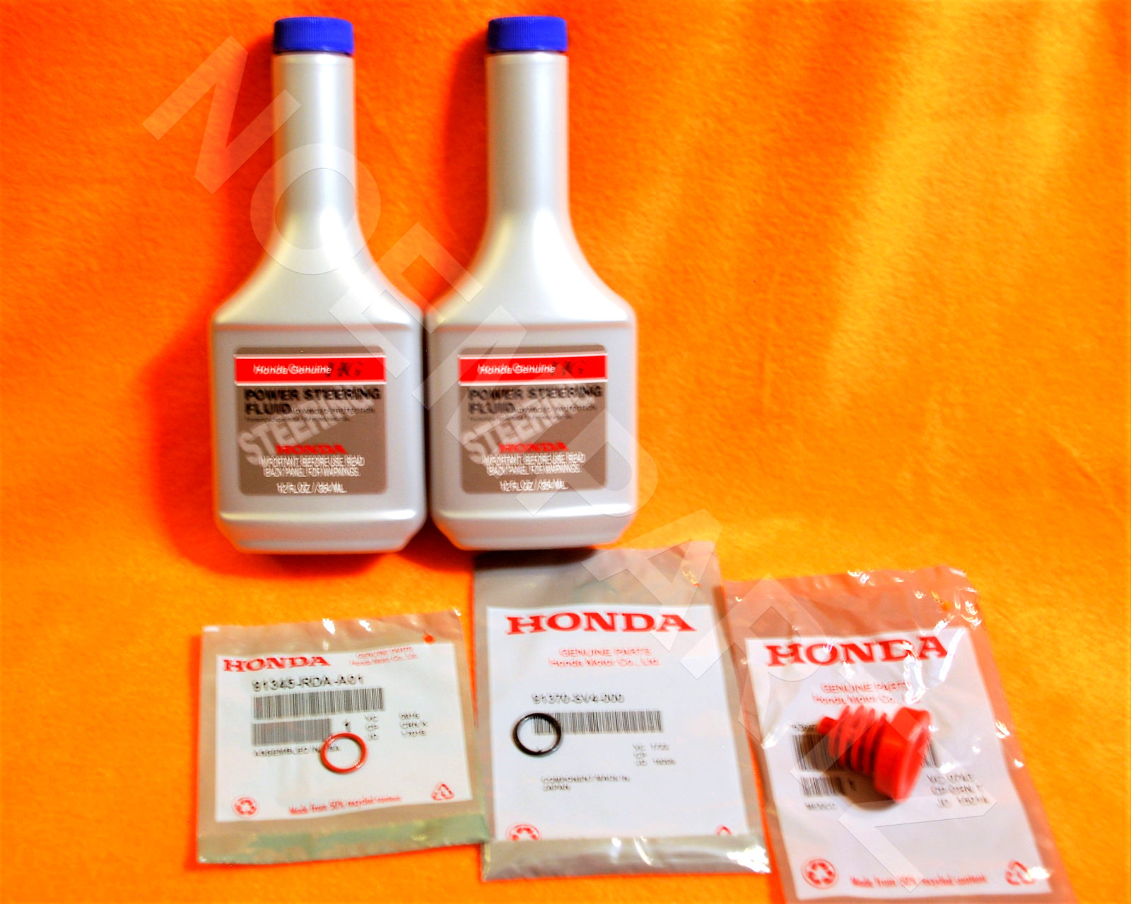 NEW GENUINE HONDA Power Steering Pump Oil ORing Seals & Fluid Reseal 5