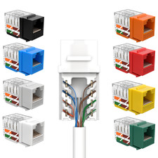 Cat6 45 Degree Angled Keystone Jack Network RJ45 Lan 110 Punch down Lot Plug