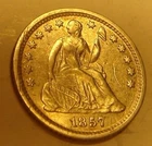 1857-O Liberty Seated Half Dime, VF/XF