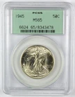 Photo of a 1945-P Walking Liberty Half Dollar from an eBay sale