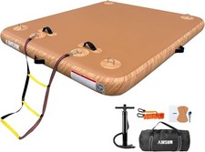 AWSUM Inflatable Floating Dock Air Platform 5ft x 6ft Water Mat Island Raft