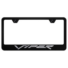 Licensed Black License Plate Frame - Laser Etched For Dodge Viper - Augd2756 Licensed Black License Plate Frame - Laser Etched For Dodge Viper - Augd2756