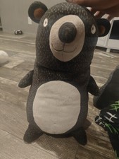 Pillowfort Forest Bear Plush Black Gray 16" Stuffed Throw Pillow Target 2020