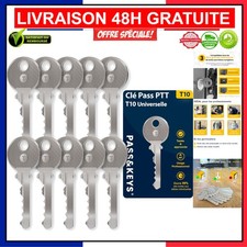 Clé Pass PTT T10 Universelle pour Boîtes aux Lettres - Compatible avec Interp...