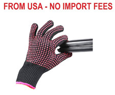 Stylish Heat Resistant Gloves for Hair Styling - Curling Iron Essential, Pink