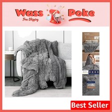 Versatile Faux Fur Throw Blanket 50x60 - Machine Washable Perfect for Gifting