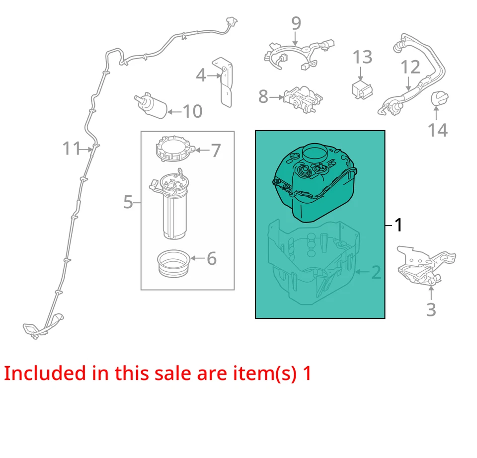 Exhaust Fluid Tank Fits 11-16 FORD F250SD PICKUP 5225300 - Изображение 3 из 4