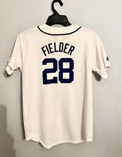 Official MLB Majestic Detroit Tigers Prince Fielder #28 Kids Jersey Youth Large