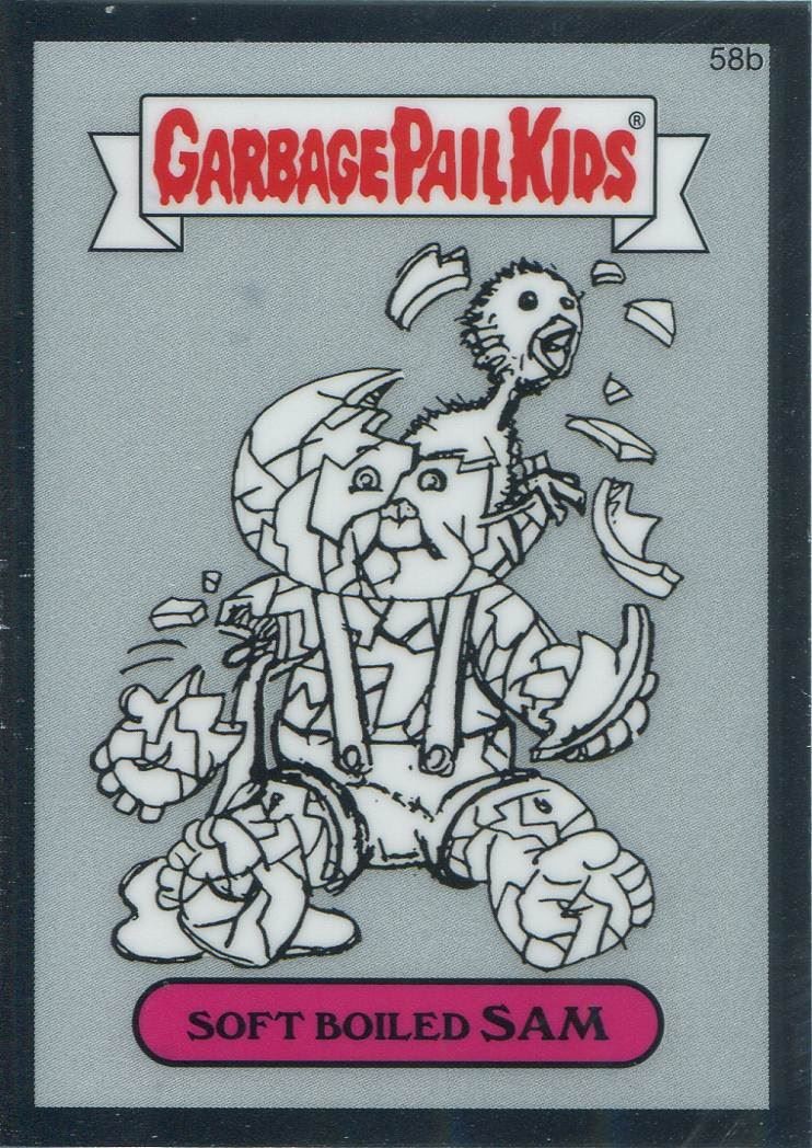 Garbage Pail Kids Chrome Series 2 Pencil Art Concept 58b SOFT BOILED SAM
