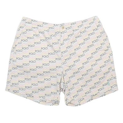 POLO RALPH LAUREN Herren weiß Freizeit Baumwollmischung Shorts M W30 All Over Logo