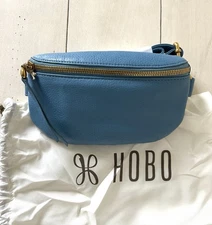NWT HOBO Leather Fern Belt Bag Dusty Blue RP $148