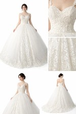 Elegant Lace Wedding Dress - Ball Gown, Tulle Skirt