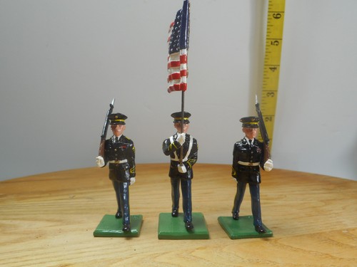 Ron Wall Miniatures US Airforce Flagbearer and Escorts, Lot of 3, 1984, 54mm
