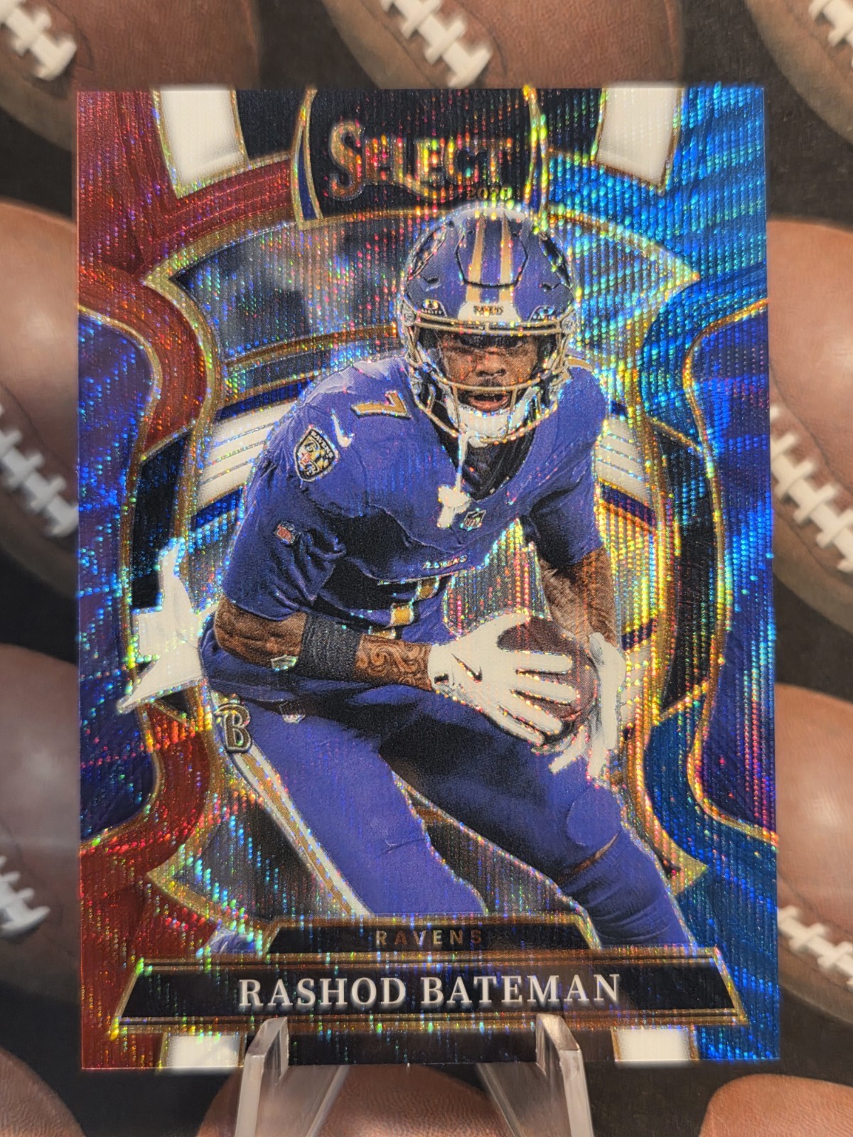 2025 Panini Select - Concourse Rashod Bateman #62 Tri-Color Prizm /399