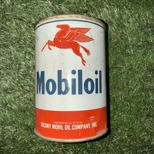 Vintage Mobiloil 1 Quart Oil Can Red Pegasus ...