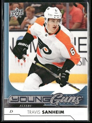 2017-18 Upper Deck Travis Sanheim Young Guns RC #214 Philadelphia Flyers