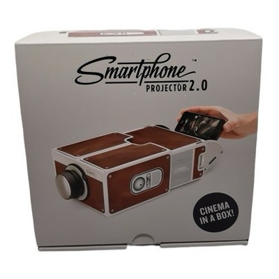 Vintage Smartphone Projector 2.0 Box Brown White Black Cinema