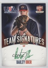 2014 Panini USA Baseball Box Set Signatures Green Ink 2/5 Bailey Ober Auto 0b2