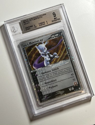 Pokemon Rocket's Mewtwo ex EX Team Rocket Returns Ultra Rare #99 BGS 9 ๐SWIRL๐ - Picture 5 of 7