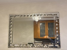 Extra Large Mirror Silver Bevelled Thick Classic Art Frame Wall 120cm x 80cm