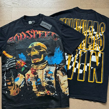 NEW Godspeed Rock Skeleton Tee Washed Mens Short sleeved T-shirt 2 Color