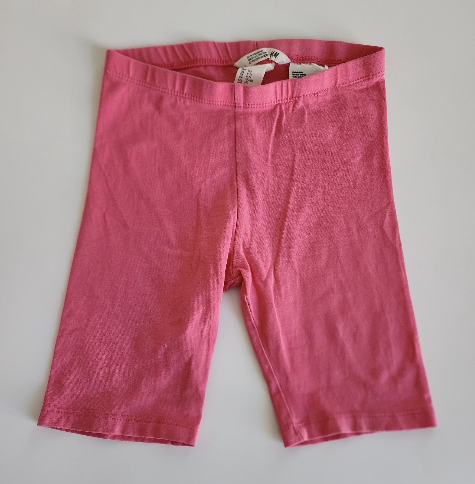 H&M Girl’s Organic Cotton Blend Pink Bike Shorts Size 6-7 Yrs Pre-owned thumbnail 2