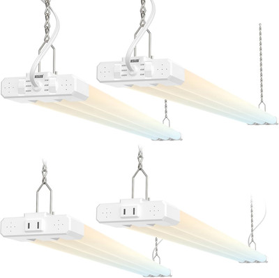 LED Shop Lights 4FT, 3CCT Selectable 4000K/5000K/6500K, Adjustable 30W/40W/50W,