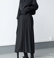 New Womens Casual High Waist Wide Leg Loose Pants Trousers Pantskirt