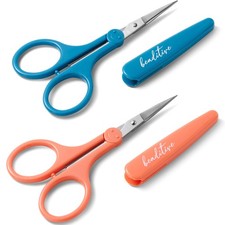 Precision Detail Scissors Set Fine Tip Stainless Steel Craft Sewing 2 Pc