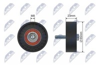 NTY RNK-AR-005 Umlenk-/FüHrungsrolle, Keilrippenriemen FüR Alfa Romeo Lancia
