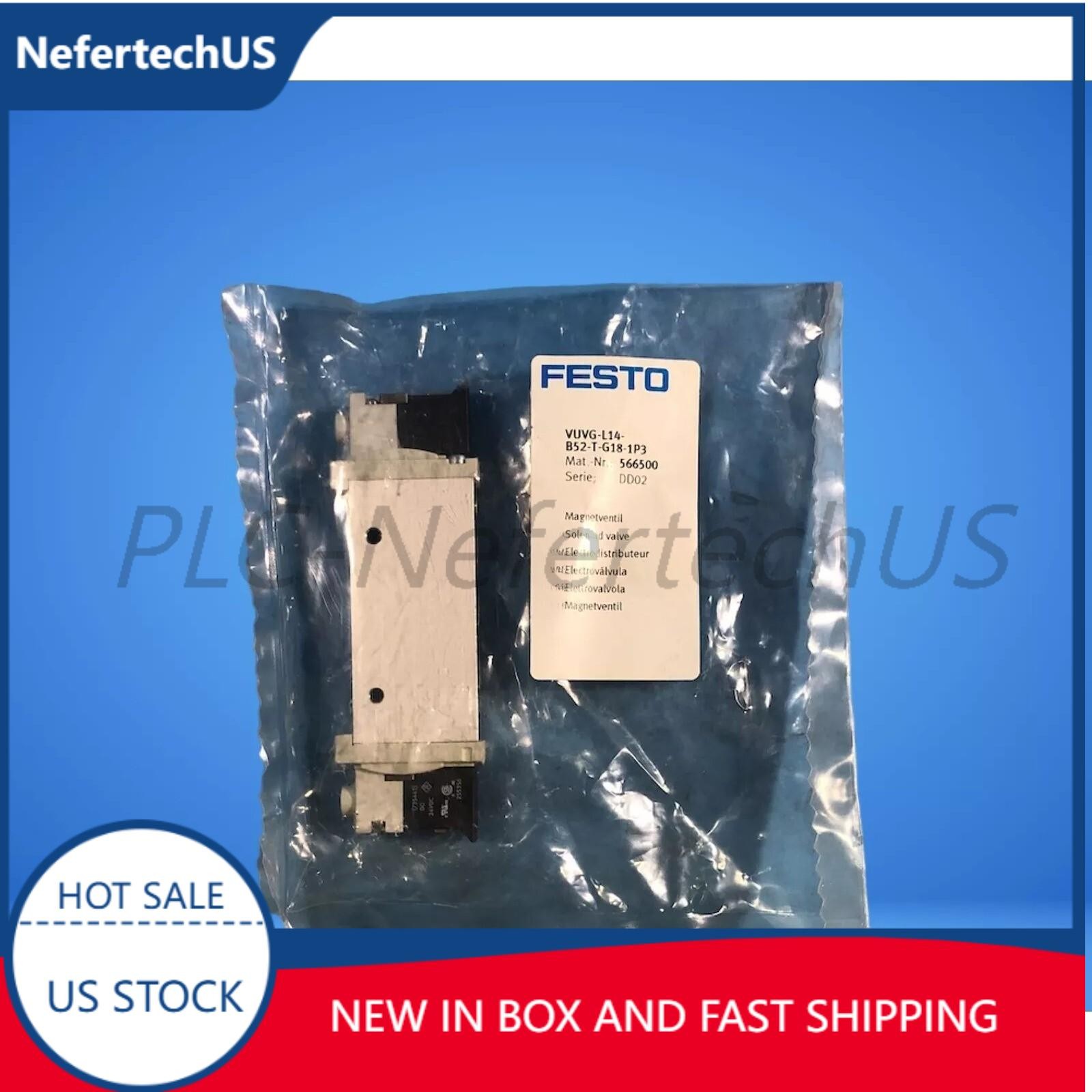 NEW FESTO 566500 VUVG-L14-B52-T-G18-1P3 Solenoid Valve
