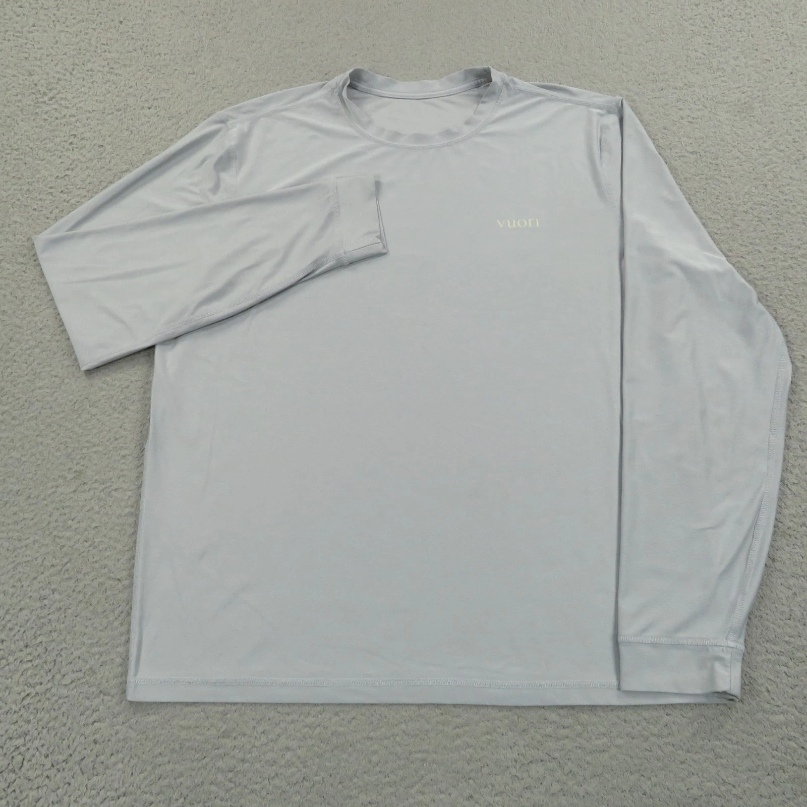 Vuori Shirt Mens XL Light Heather Grey Uluwatu UPF Performance Stretch Tee Sun