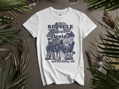 Disney Star Wars Jawas Recycle Your Droids White T-shirt