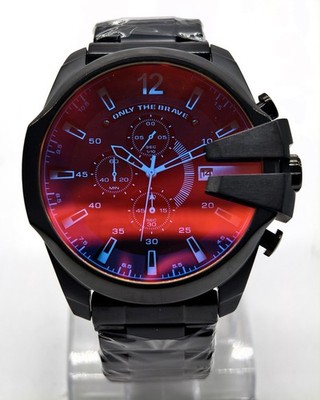 Diesel 10 Bar ''ONLY THE BRAVE'' Chronograph Date Indicator Quartz Men Wrist Watch
