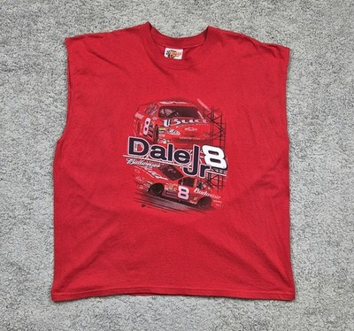 Vintage Dale Earnhardt Jr NASCAR T-Shirt Budweiser #8 rot ärmellos 2005 XXL