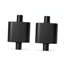 2.5-Inch Universal Aluminized steel Performance Muffler - Center 2.5 inch black