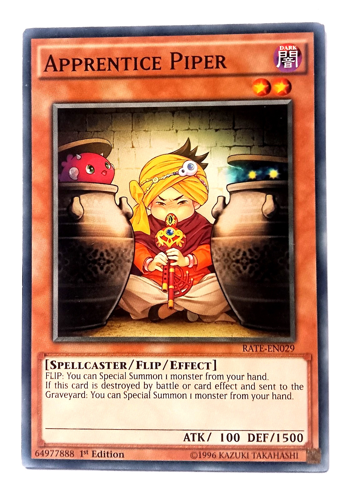 Yu-Gi-Oh Raging Tempest: Apprentice Piper Trading Card