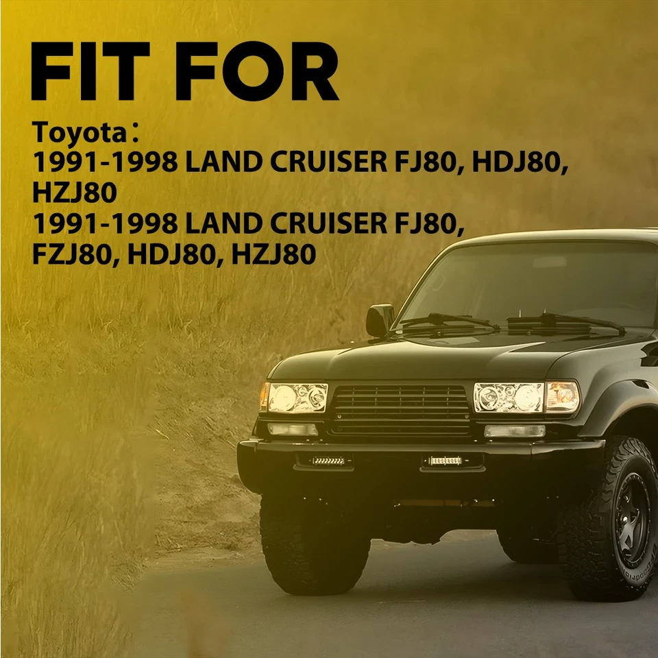 8x Clear Style Indicators Front Bumper Light For Land Cruiser HZJ80 Series XL AU - image 4 of 4