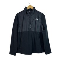 The North Face Quarter Zip Pullover Fleece Pullover Jacket Black Women's Size L
